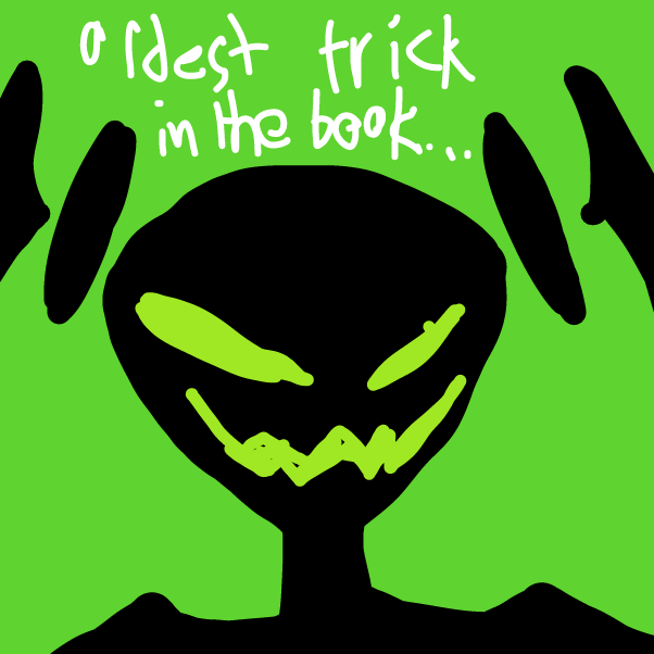 "Oldest trick in the book... and you fell for it!" - Online Drawing Game Comic Strip Panel by SeanTrunks