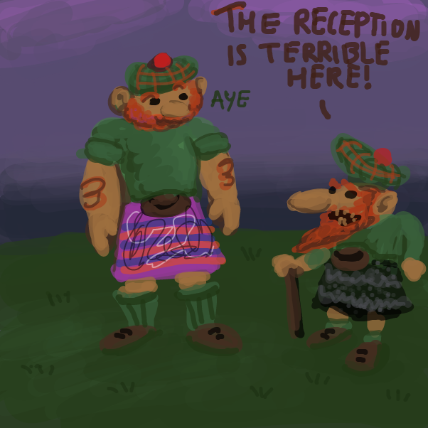 "they don't make them like they used to  eh laddie?" "aye" - Online Drawing Game Comic Strip Panel by Peyocay