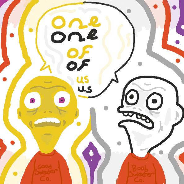 One of us... - Online Drawing Game Comic Strip Panel by xavvypls