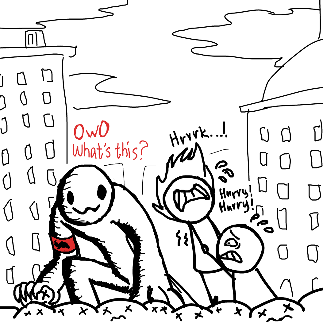 Drawing in Goodbye world by SeanTrunks