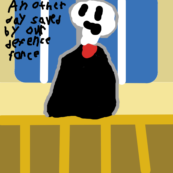 "thanks for scaring them away lol" - Online Drawing Game Comic Strip Panel by luckyloomagu