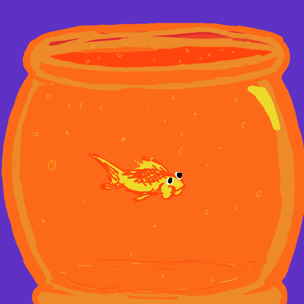 Drawing in orange juice by Bountybooty