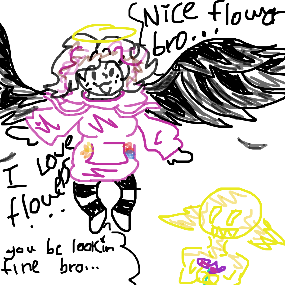 Hey bro…you be lookin mighty fine…😉❤️ - Online Drawing Game Comic Strip Panel by YanaTheDankest