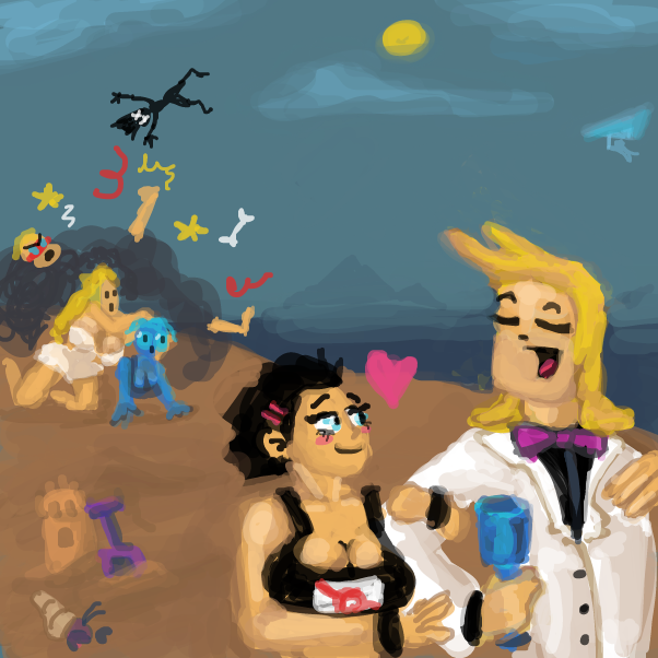 "oh i know all the rich people.. they all got their money from me!" - Online Drawing Game Comic Strip Panel by Peyocay