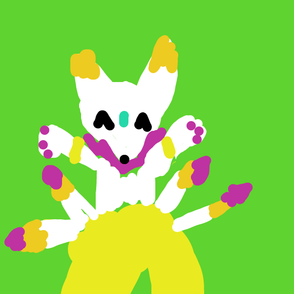 Drawing in Kyubi from Yo-kai watch by Nyantendo