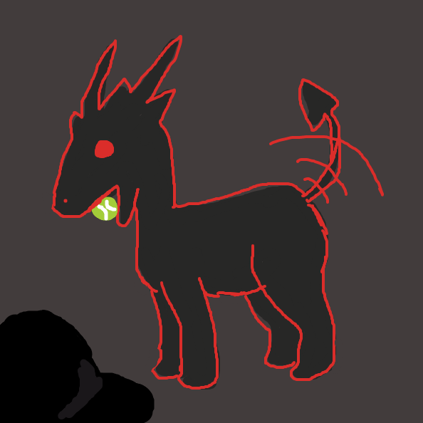 Who's a good hellhound? is it you? is it you? - Online Drawing Game Comic Strip Panel by Derren