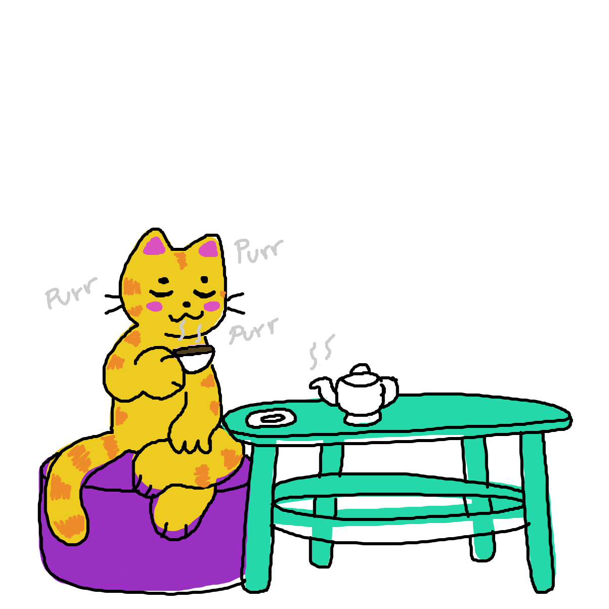 Drawing in tea time :3c by Groblinboy