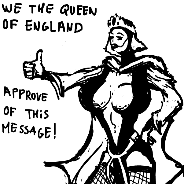 "we are most amused" - Online Drawing Game Comic Strip Panel by Peyocay