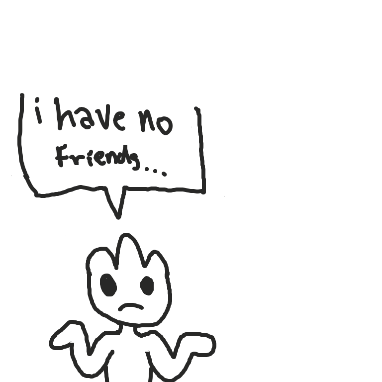 Poor guy feels lonely in this empty void. Maybe he'll find friends.... - Online Drawing Game Comic Strip Panel by splatterdot