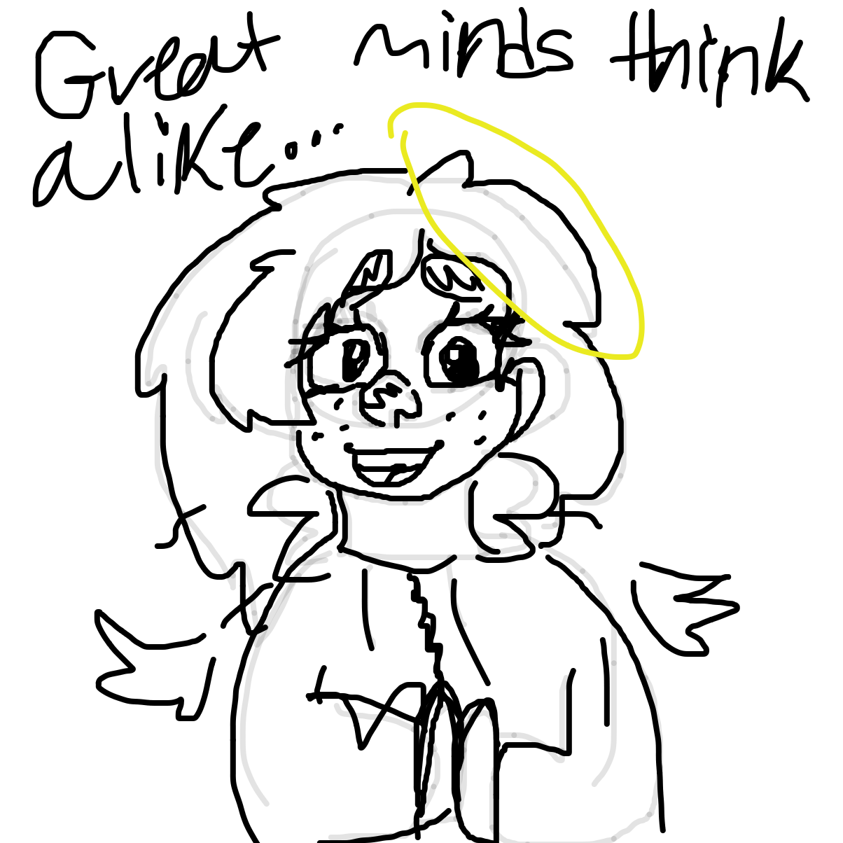 Lol great minds think alike… - Online Drawing Game Comic Strip Panel by YanaTheDankest