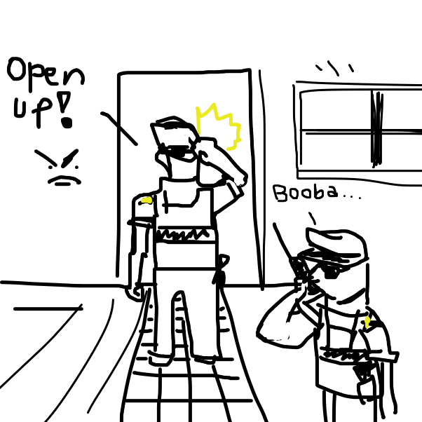 police has arrived - Online Drawing Game Comic Strip Panel by RafaelH