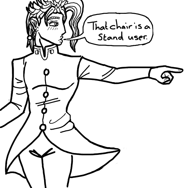 Drawing in kakyoin vibe by EggLeon