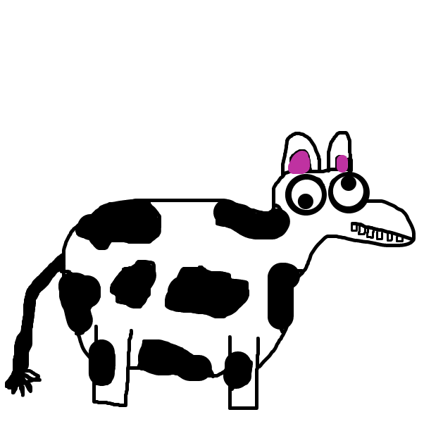 Drawing in cow by bubber