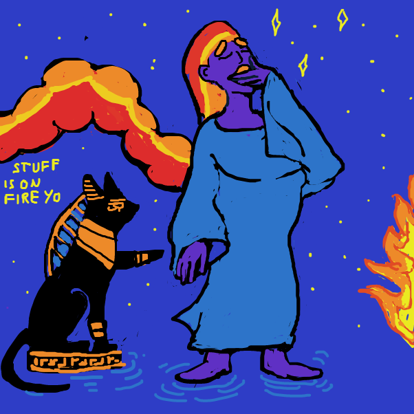 and so the fire department has been created and they have seen it was good - Online Drawing Game Comic Strip Panel by Peyocay