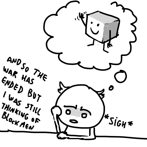 but who blocks the blockmen? - Online Drawing Game Comic Strip Panel by Peyocay