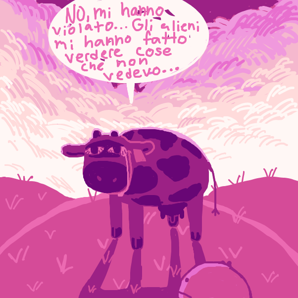 "No, They have violated me... Aliens have made me seen things I didn't" - Online Drawing Game Comic Strip Panel by Chumky