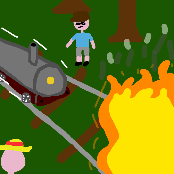 Drawing in togskinne sabotage bang by SuperIced3