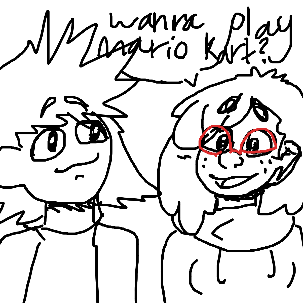 Lol wanna play Mario cart?
Featuring normal me! - Online Drawing Game Comic Strip Panel by YanaTheDankest