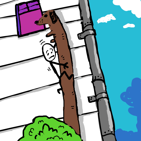 rescued by the longest daschund! - Online Drawing Game Comic Strip Panel by Peyocay