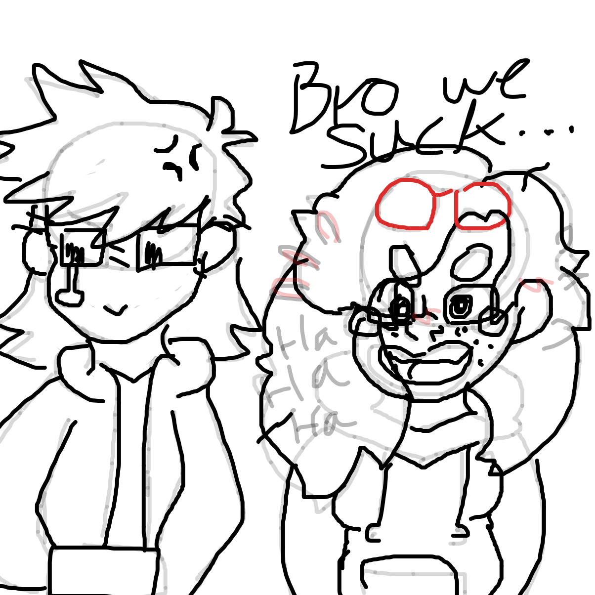 Bro we suck at this😂👏 - Online Drawing Game Comic Strip Panel by YanaTheDankest