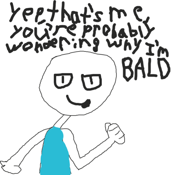 Drawing in No hair by luckyloomagu