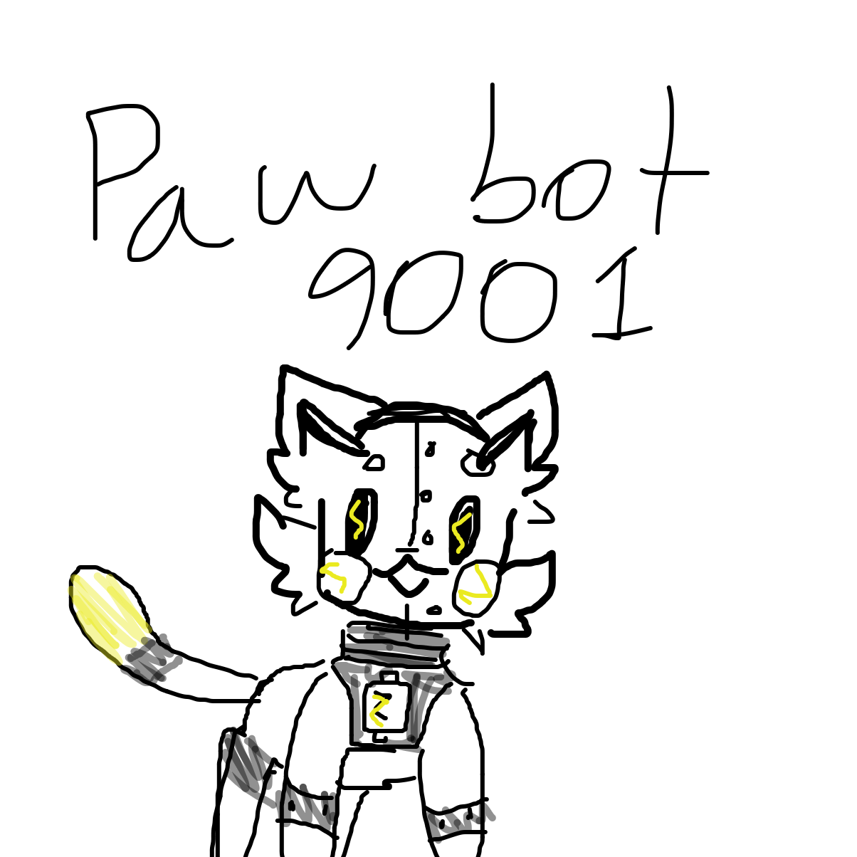 Presenting the pawbot 9001 - Online Drawing Game Comic Strip Panel by YanaTheDankest