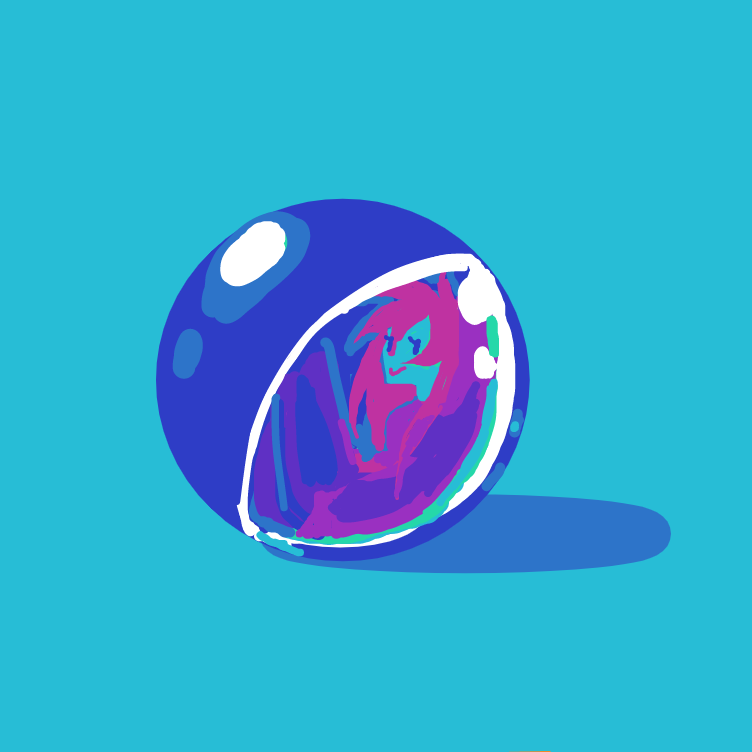 Drawing in draw urself in a gachapon capsule  by ThaSilentArtist