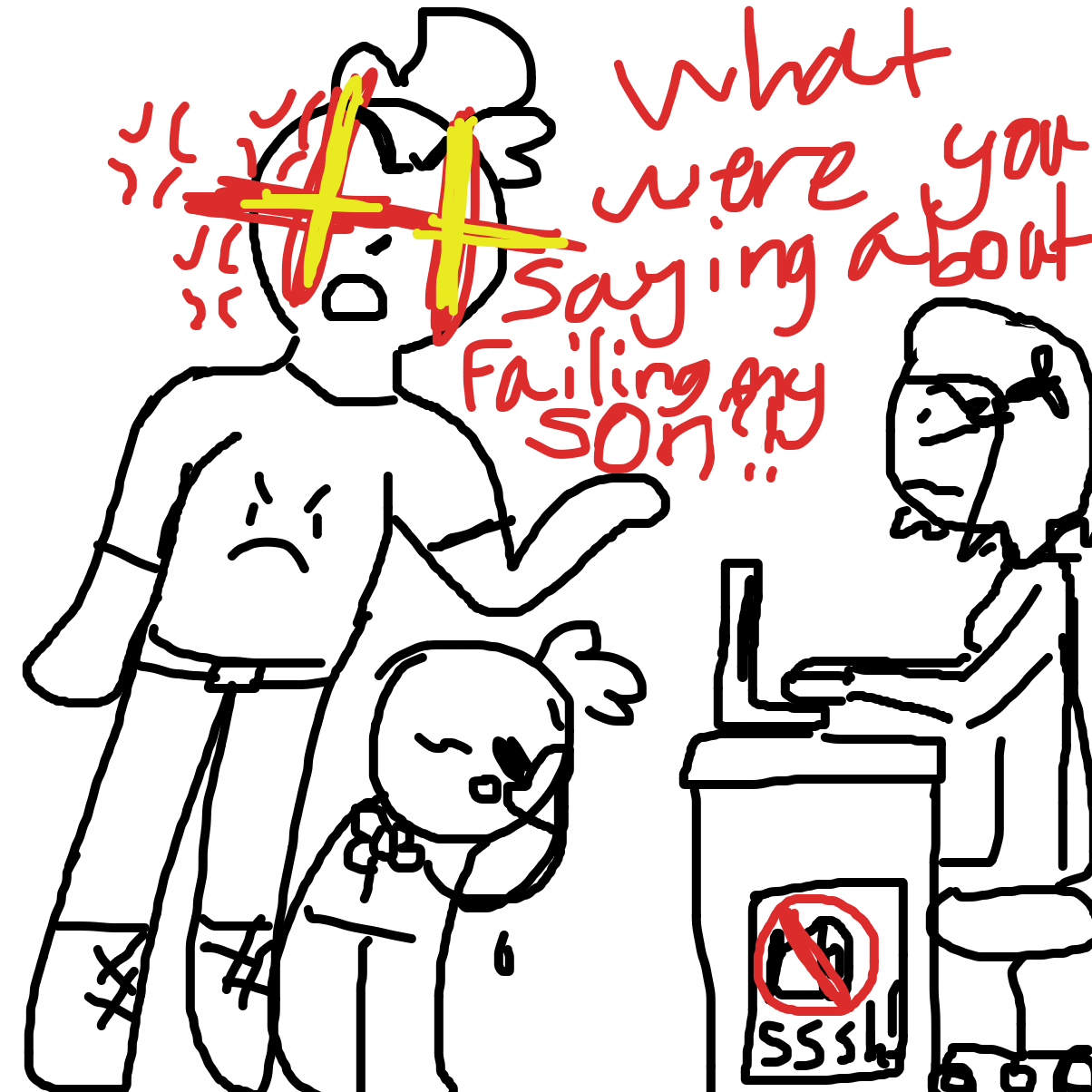 WHAT WERE YOU SAYING FAILING MY SON?! - Online Drawing Game Comic Strip Panel by YanaTheDankest
