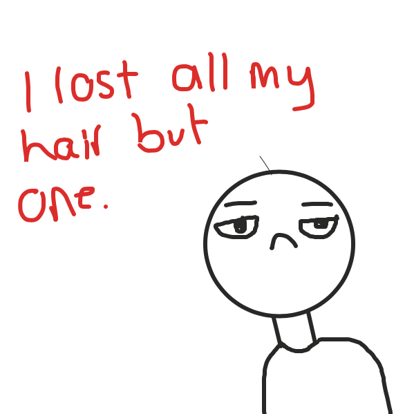 hair growth - Online Drawing Game Comic Strip Panel by Ron