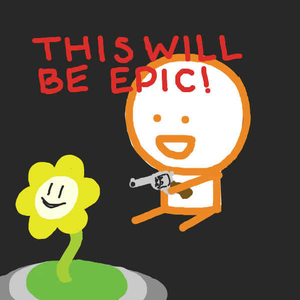 dont let him kill the flower - Online Drawing Game Comic Strip Panel by nooz