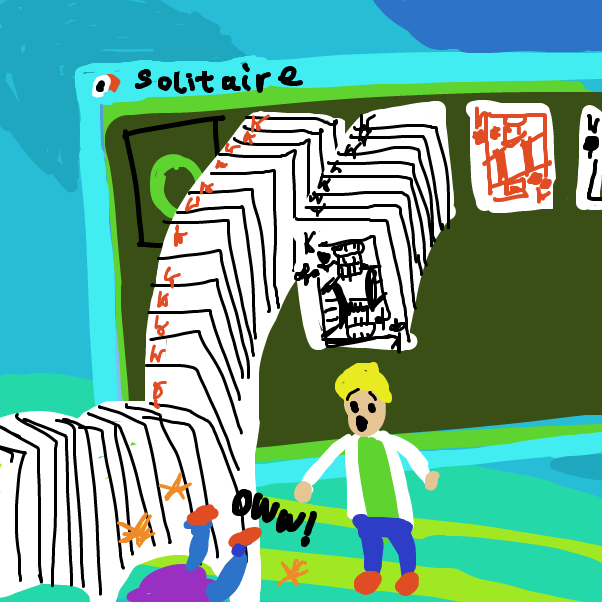 achievement unlocked: went with obvious ending gag - Online Drawing Game Comic Strip Panel by Peyocay