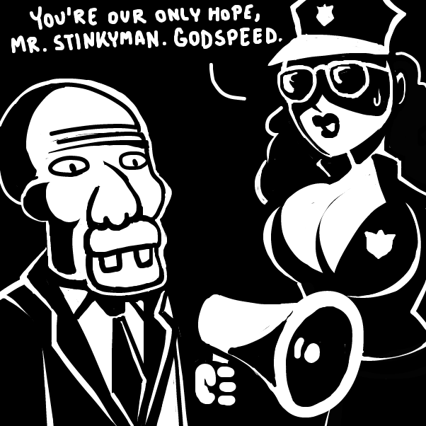 Drawing in Stinky Man by 🔲