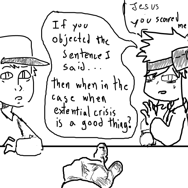  But if someone was acting like a jerk, we would gently shun them and make life difficult for them. 
that mean to be a jerk made our life more difficult to live also - Online Drawing Game Comic Strip Panel by FifaSam