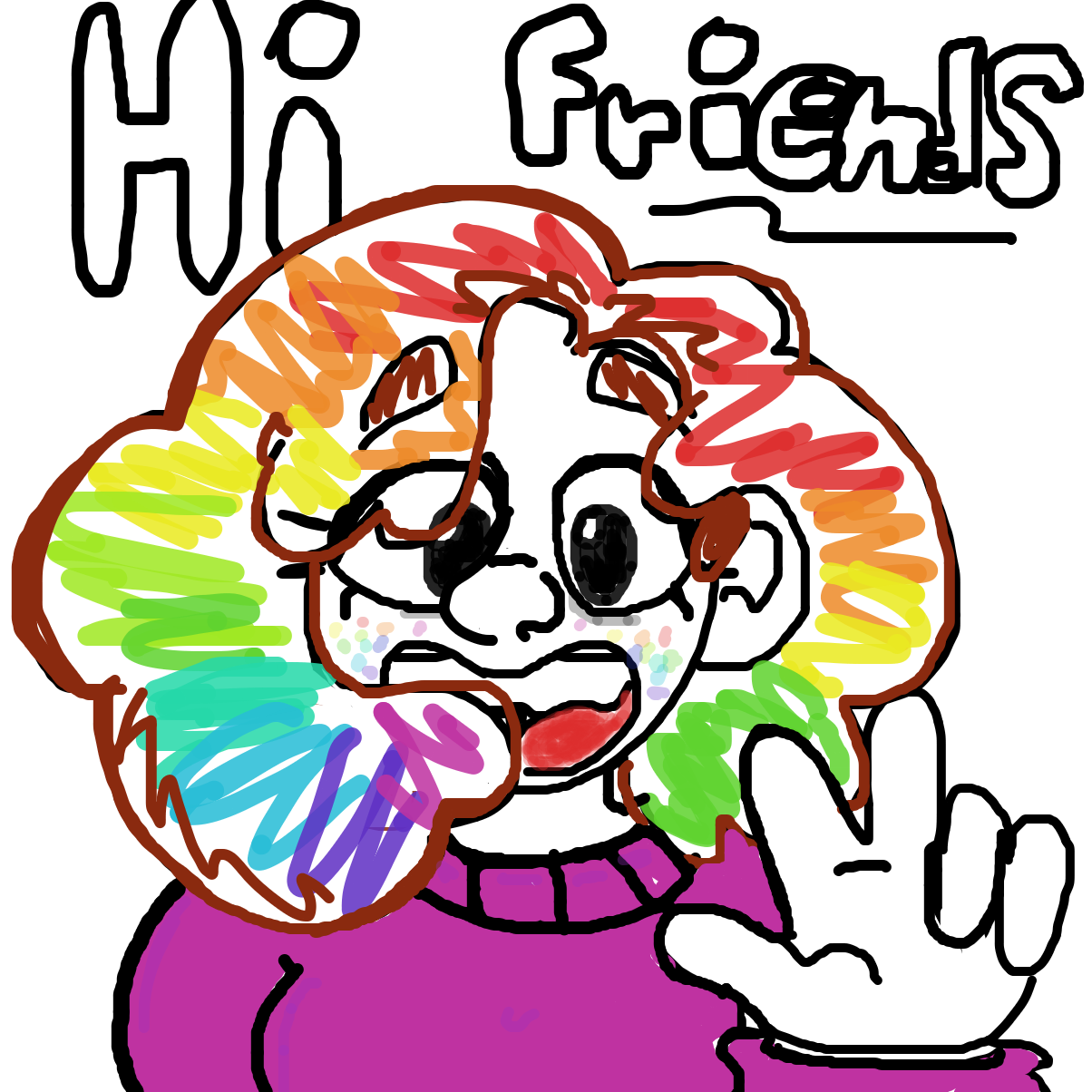 Hewwo friends! - Online Drawing Game Comic Strip Panel by YanaTheDankest