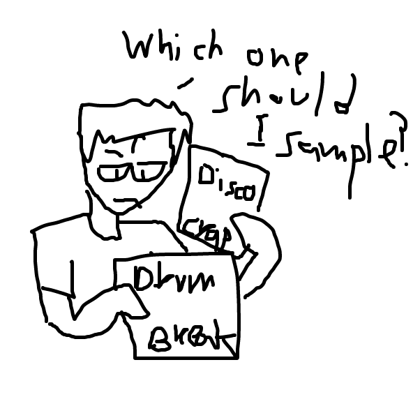 Drum breaks or disco songs? - Online Drawing Game Comic Strip Panel by Dannhampton