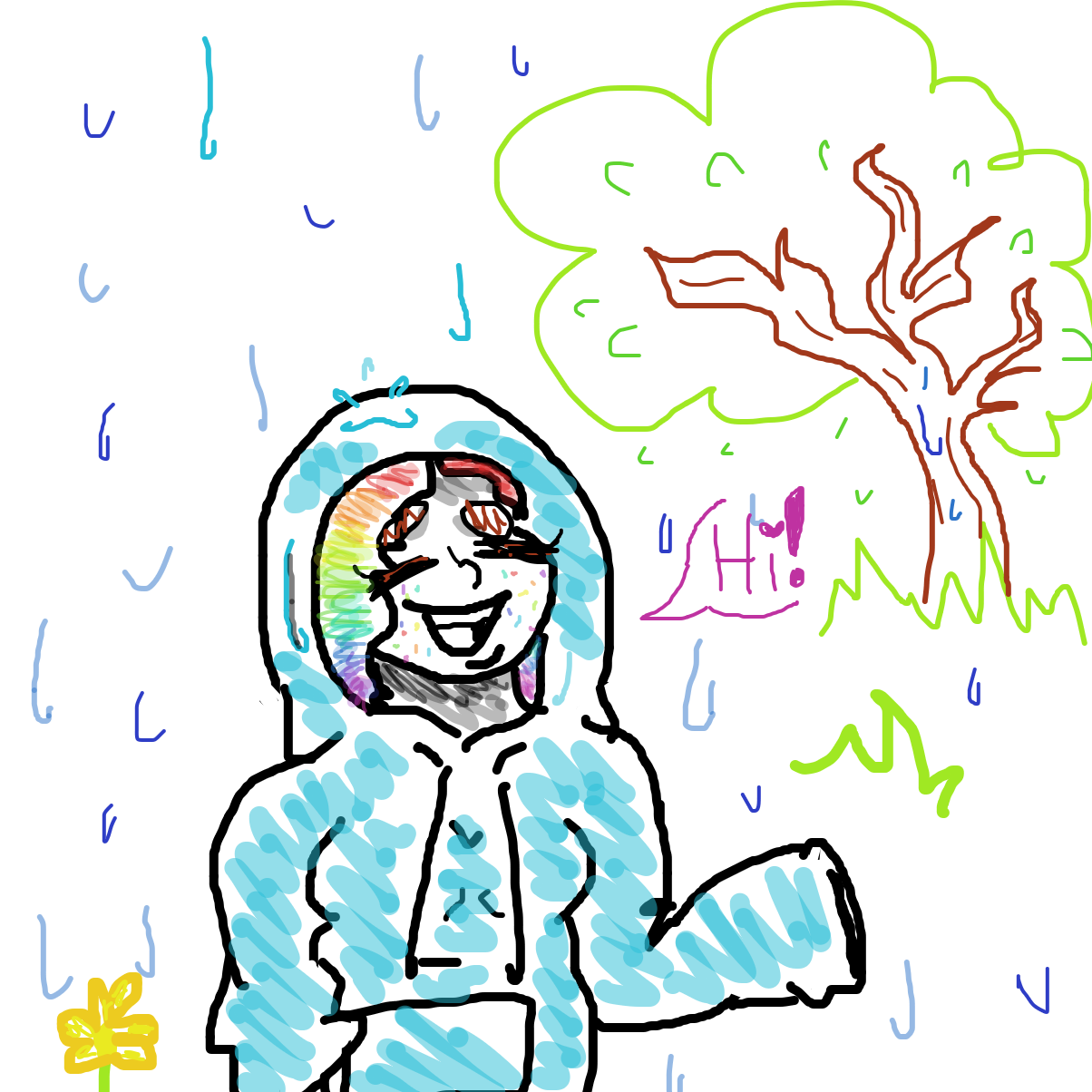 Drawing in Rainy Day by YanaTheDankest