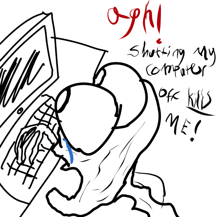 how you know you're an addict - Online Drawing Game Comic Strip Panel by Timebreak