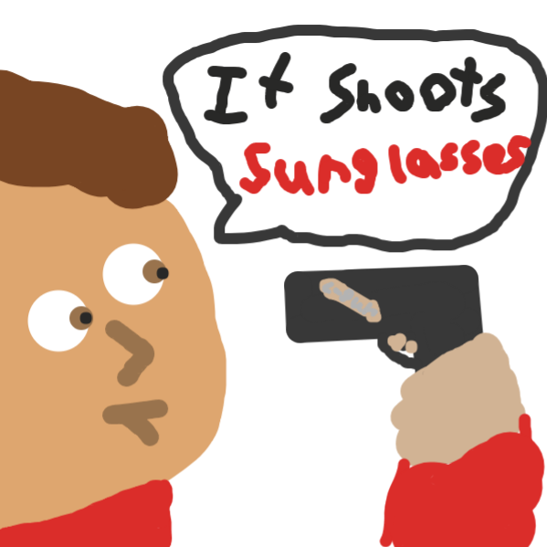 Drawing in This gun doesn't shoot bullets... by luckyloomagu