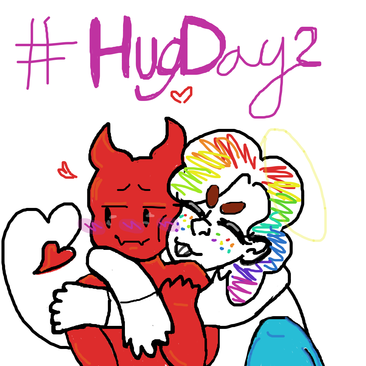#HugDay2! - Online Drawing Game Comic Strip Panel by YanaTheDankest