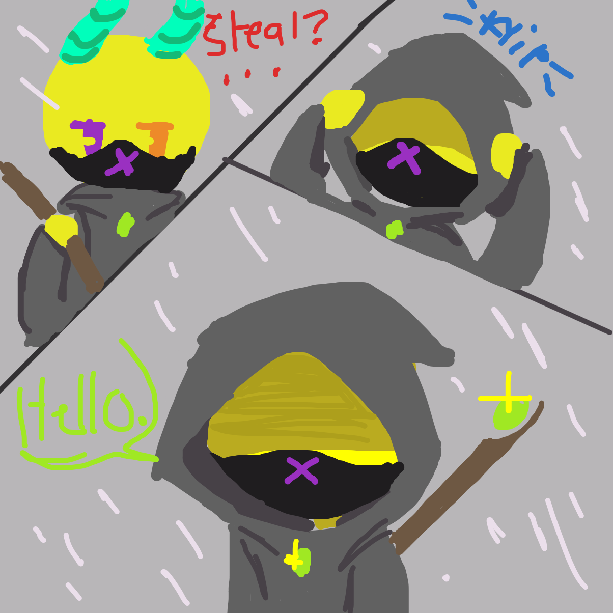  - Online Drawing Game Comic Strip Panel by Razputin