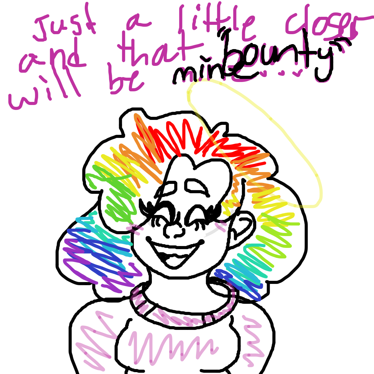 Just a little closer and then that “bounty” shall be mine!😈 - Online Drawing Game Comic Strip Panel by YanaTheDankest