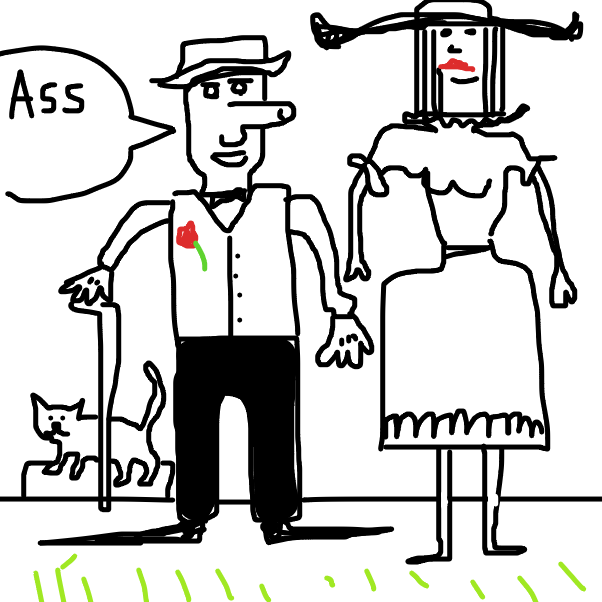 Drawing in Dickface by RafaelH