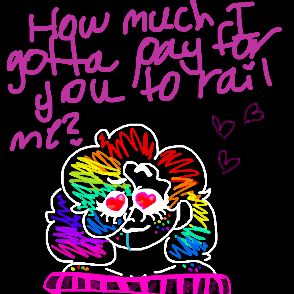 How I gotta pay you to rail me?😏❤️ - Online Drawing Game Comic Strip Panel by YanaTheDankest