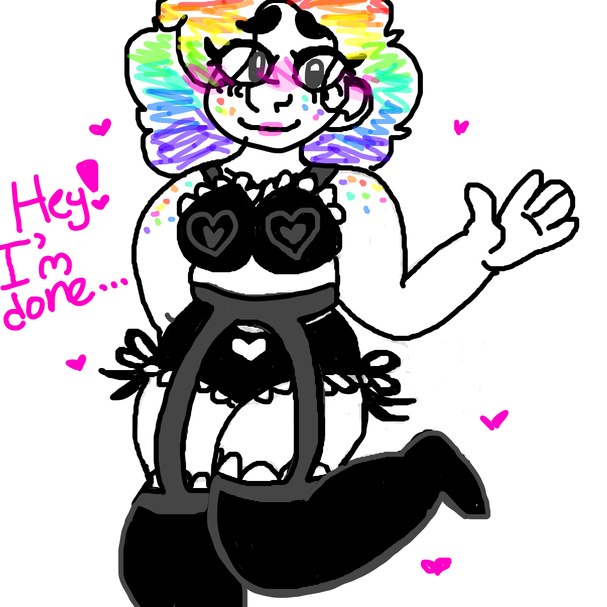 Hey I’m done…..>///< - Online Drawing Game Comic Strip Panel by YanaTheDankest