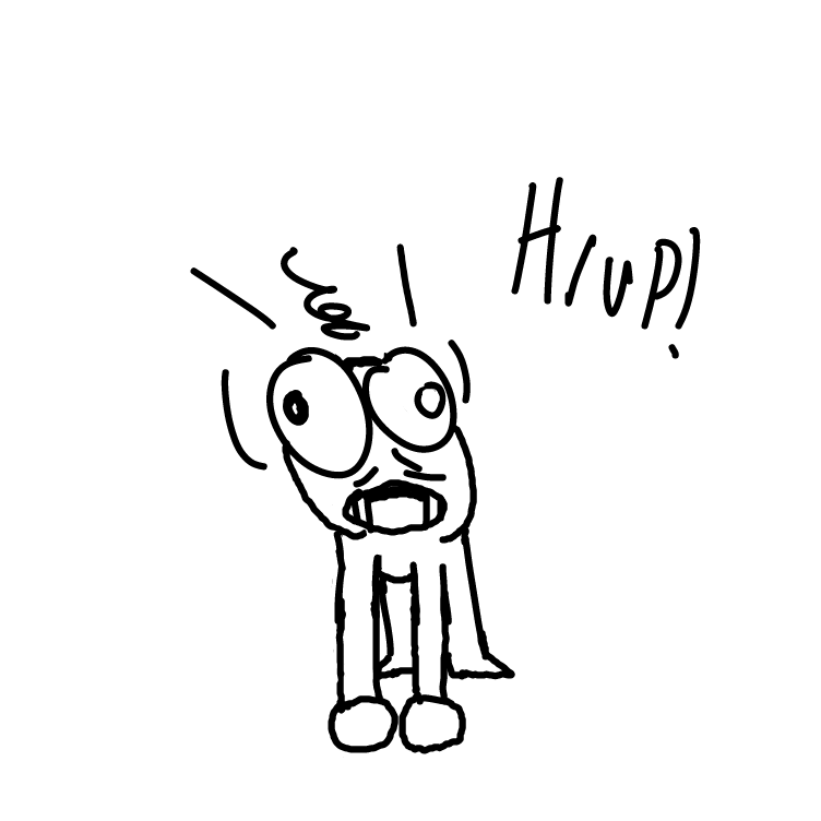 The joke was funnier in my head, but he inhaled the chair. - Online Drawing Game Comic Strip Panel by Setin