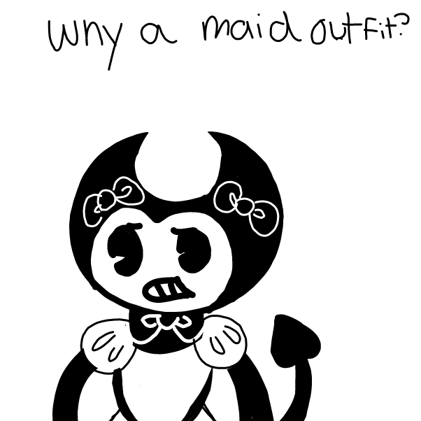 Drawing in bendy's present  by MovedAccounts