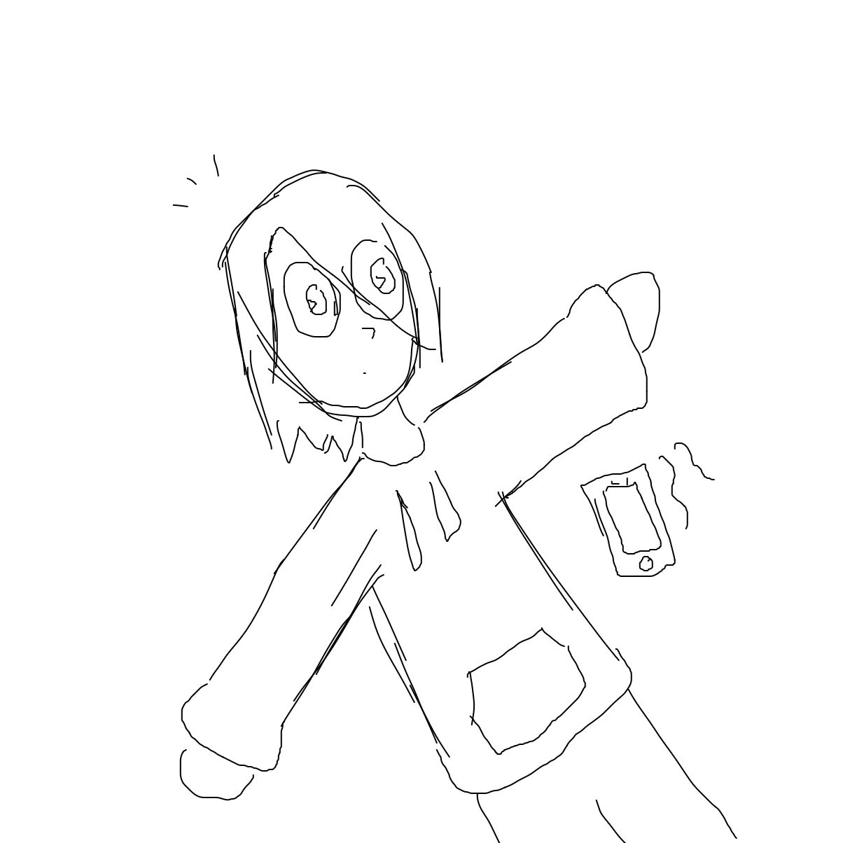 she notices the buzz - Online Drawing Game Comic Strip Panel by cattywampus