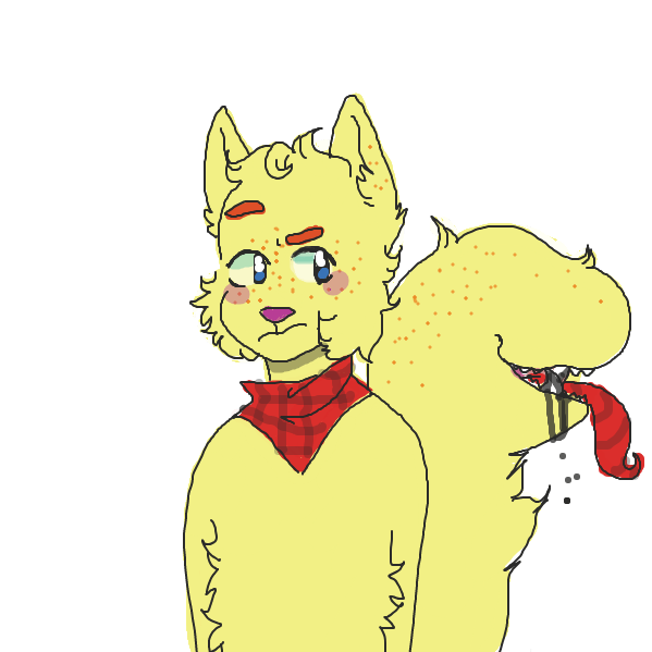 yes andy is cat with weird tail  - Online Drawing Game Comic Strip Panel by Star.skunk