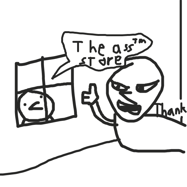 the ass store™ - Online Drawing Game Comic Strip Panel by Beepadoobop