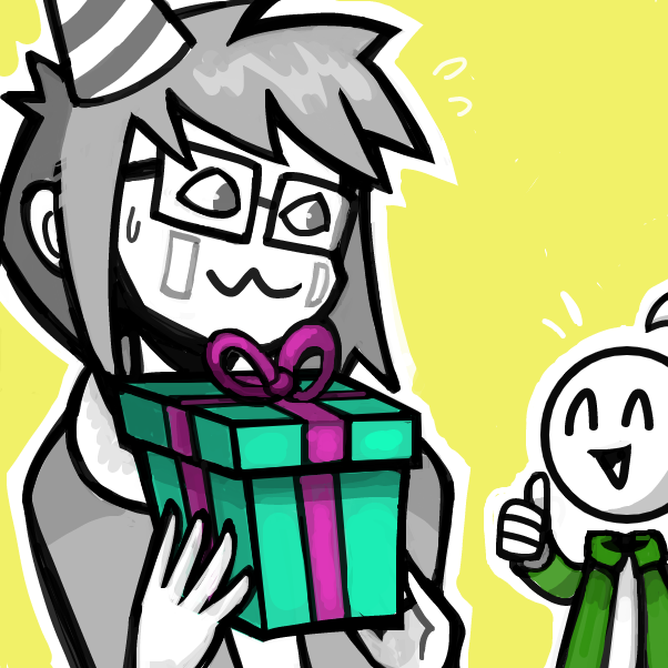 Happy birthday! :) - Online Drawing Game Comic Strip Panel by 🔲